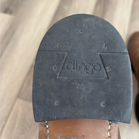 Dingo Vintage Brown Leather Harness Boots Made in USA Men’s Size 8D - Picture 14 of 14